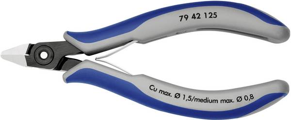 Knipex  79 42 125 pro elektroniku a jemnou mechaniku boční štípací kleště bez fazety  125 mm