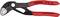 Červené KNIPEX instalatérské kleště s nastavitelnou čelistí a ergonomickými rukojeťmi, s nápisem 'KNIPEX Cobra', vyrobené v Německu.