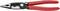 Červené kombinované kleště s nápisem 'Knipex 13 91 200', vhodné pro kabely s průměrem až 15 mm a vodiči do 50 mm².