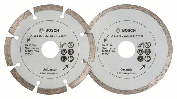 Bosch Accessories 2607019478 2607019478 diamantový řezný kotouč Průměr 115 mm Ø otvoru 22.23 mm stavební materiály 2 ks