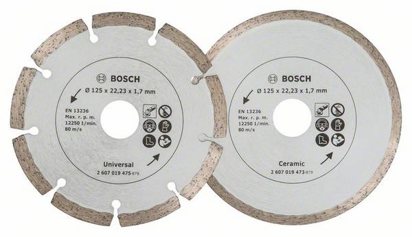 Bosch Accessories 2607019484 2607019484 diamantový řezný kotouč Průměr 125 mm Ø otvoru 22.23 mm obklady 2 ks
