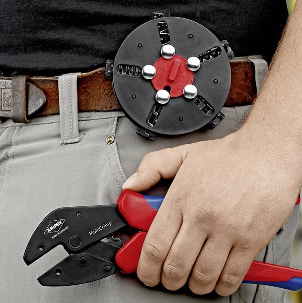Knipex MultiCrimp 97 33 01 krimpovací kleště neizolované otevřené zástrčky , izolované kabelové koncovky + zástrčky/kontaktní spojky , dutiny na kabely, vč. výměnného oddělení