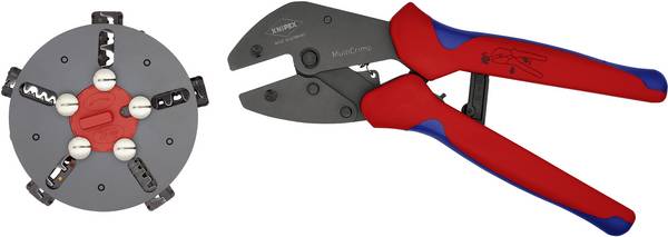 Knipex MultiCrimp 97 33 02 krimpovací kleště neizolované otevřené zástrčky , izolované kabelové koncovky , izolované zástrčky , dutiny na kabely, neizolované kabelové koncovky , vč. výměnného oddělení