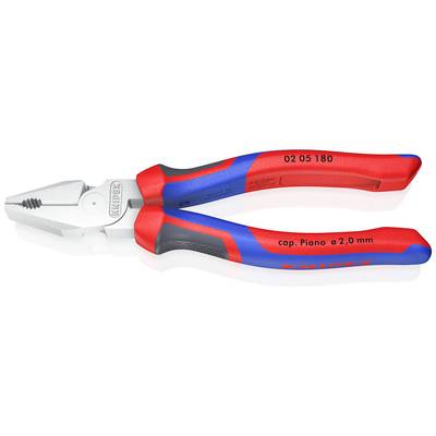 Obrázek červených a modrých štípacích kleští značky Knipex, vhodných pro řezání drátů o průměru 2,0 mm.