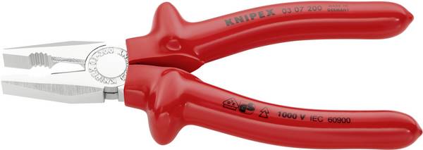 Knipex 03 07 200 VDE kombinované kleště, 200 mm, DIN ISO 5746, DIN EN 60900