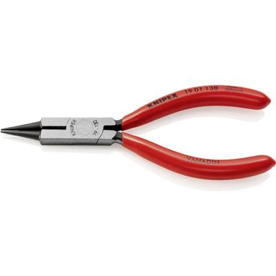 Červené kulaté kleště Knipex, model 19 01 130, z vanadu, vyrobené v Německu. Vhodné pro přesnéuchopení a otáčení.