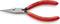 Červené špičaté štípací kleště s nápisem 'KNIPEX' a 'Chrom-Vanadium', vyrobené v Německu.