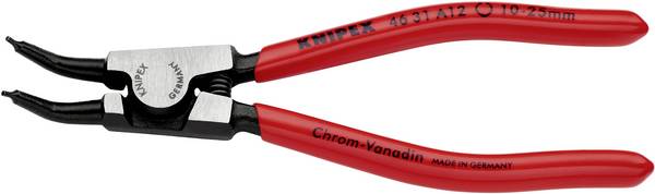 Knipex 46 31 A12 kleště na pojistné kroužky Vhodné pro (kleště na pojistné kroužky) vnější kroužky  10-25 mm Tvar hrotu zahnutý o 45°