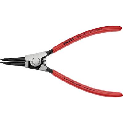 Červené kleště Knipex na pojistné kroužky pro vnitřní kroužky, rozsah upnutí 19-60 mm, ergonomická rukojeť, vhodné pro mechanické práce.