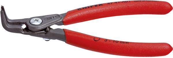 Knipex 49 41 A01 kleště na pojistné kroužky Vhodné pro (kleště na pojistné kroužky) vnější kroužky  3-10 mm Tvar hrotu zahnutý o 90°, rovný