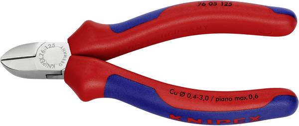 Knipex  76 05 125 pro elektroniku a jemnou mechaniku boční štípací kleště s fazetou  125 mm