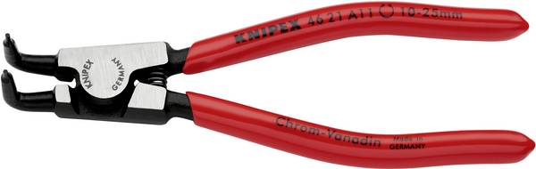 Knipex 46 21 A11 kleště na pojistné kroužky Vhodné pro (kleště na pojistné kroužky) vnější kroužky  10-25 mm Tvar hrotu zahnutý o 90°