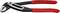 Červené KNIPEX kleště s nastavitelnými čelistmi, samosvorné, 180 mm. Vhodné pro různé úchopové a řezací úkoly.