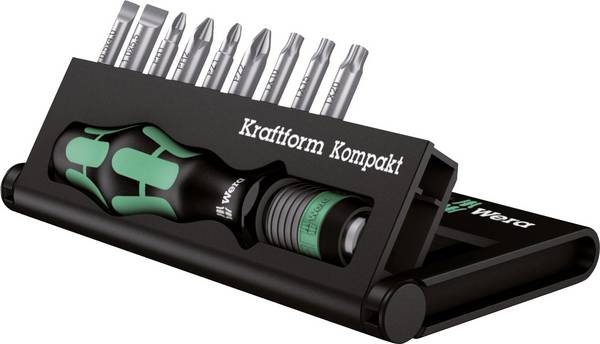 Wera Kraftform Kompakt 10 05056653001 sada bitů, 10dílná, plochý, křížový PH, křížový PZ, TORX, 1/4" (6,3 mm)
