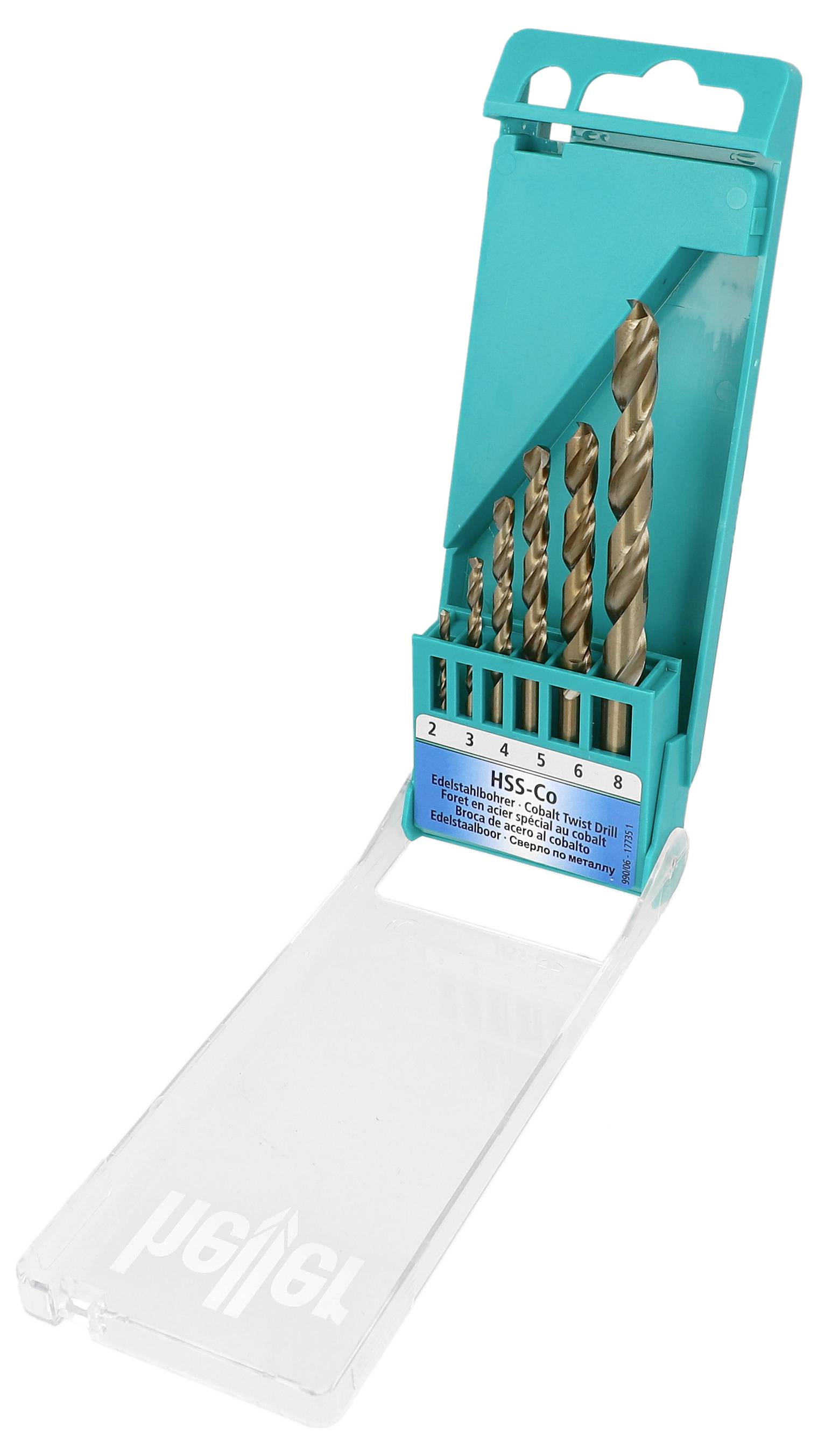 Heller 17735 D HSS sada spirálových vrtáku do kovu 6dílná 2 mm, 3 mm, 4 mm, 5 mm, 6 mm, 8 mm Cobalt DIN 338 válcová stop-1