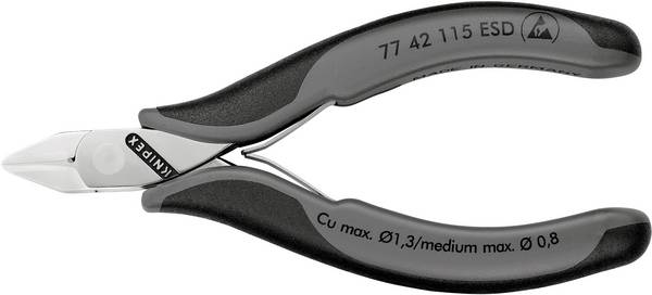 Knipex 77 42 77 42 115 ESD ESD boční štípací kleště bez fazety  115 mm