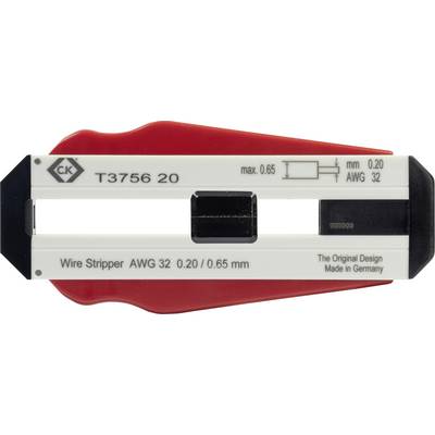 Odizolovací kleště, model T3756 20, pro velikosti drátů AWG 32, 0,20/0,65 mm, s červenou rukojetí, vyrobeno v Německu.