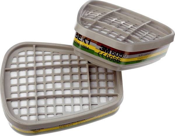 3M 6059 Plynový a kombinovaný filtr 6059 Třída filtrace/Ochranné stupně: ABEK1 4 pár
