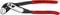 Červené, nastavitelné instalatérské kleště Knipex, model 88 01 180, s funkcí samosvorného mechanismu, vyrobené v Německu.