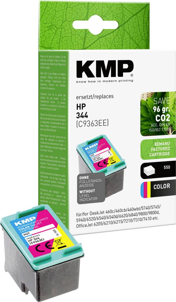 KMP Ink náhradní HP 344, C9363EE kompatibilní  barva H27 1025,4344