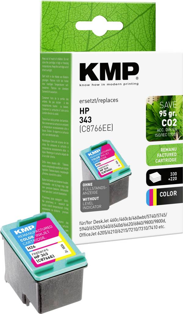 KMP Ink náhradní HP 343, C8766EE kompatibilní  barva H26 1024,4343