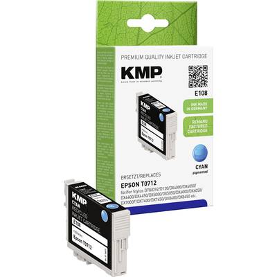 KMP Ink náhradní Epson T0712 kompatibilní  azurová E108 1607,4003