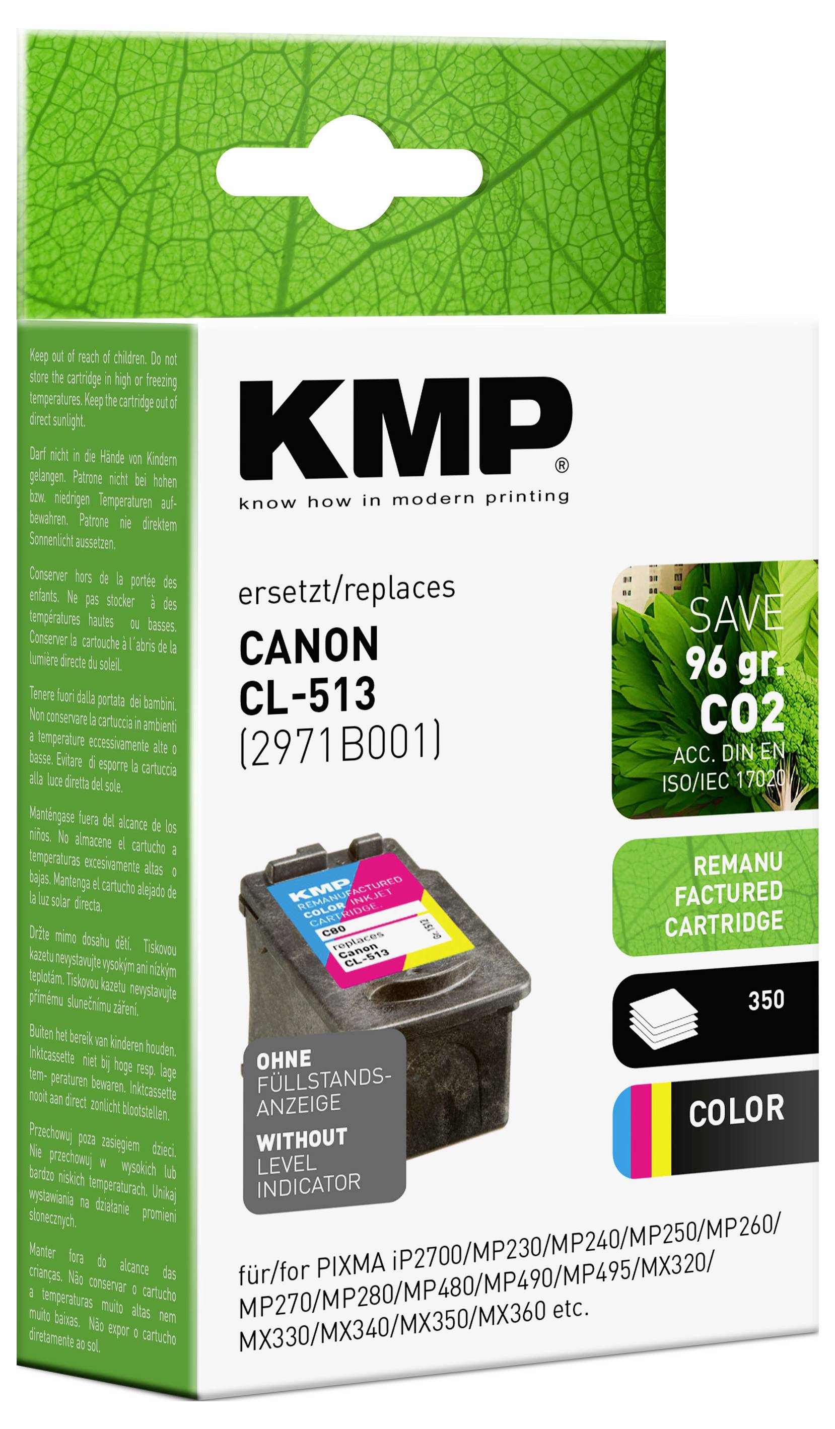 KMP Ink náhradní Canon CL-513 kompatibilní barva C80 1512,4530-1