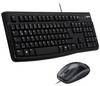 Logitech MK120 Desktop USB sada klávesnice a myše odolné proti stříkající vodě německá, QWERTZ černá