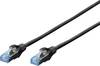 Digitus DK-1531-030/BL RJ45 síťové kabely, propojovací kabely CAT 5e SF/UTP 3.00 m černá 1 ks