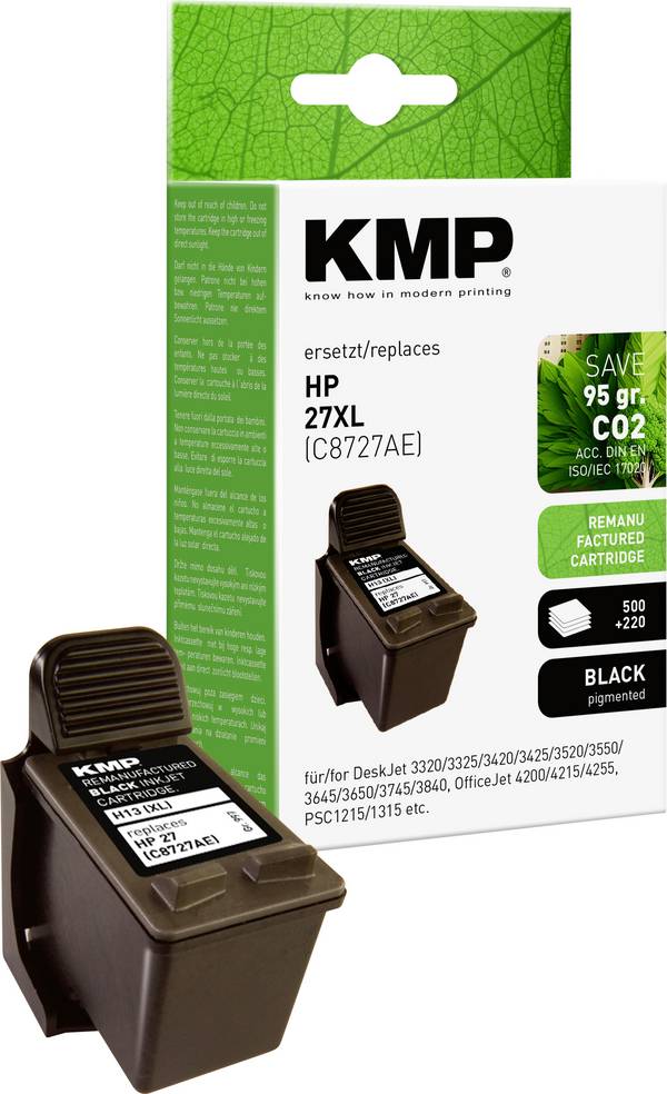 KMP Ink náhradní HP 27, C8727AE kompatibilní  černá H13 0997,4271