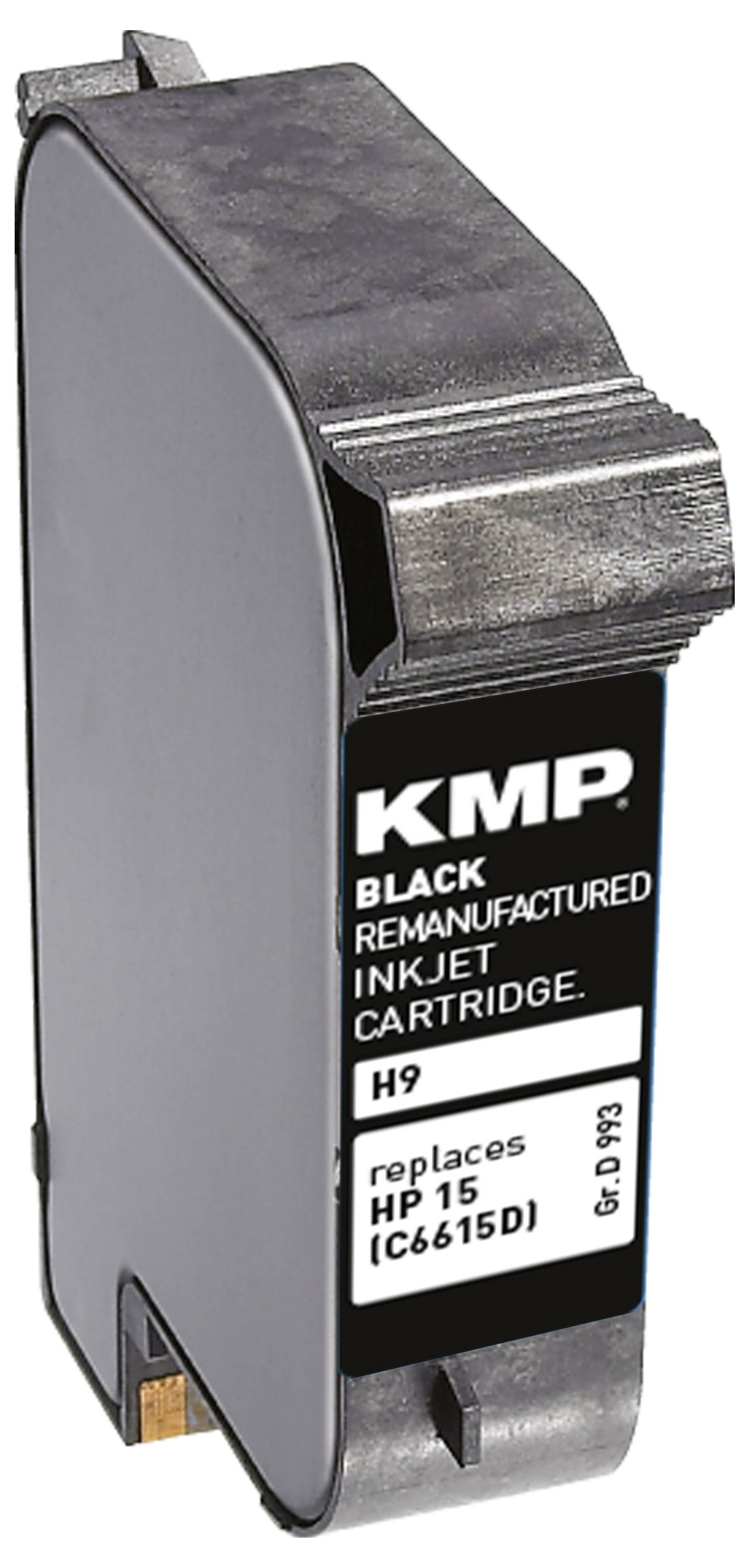 KMP Ink náhradní HP 15, C6615DE kompatibilní černá H9 0993,4151-2