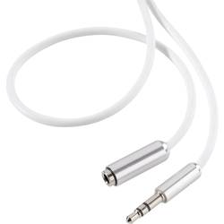 SpeaKa Professional SP-3956792 jack audio prodlužovací kabel [1x jack zástrčka 3,5 mm - 1x jack zásuvka 3,5 mm] 5.00 m bílá SuperSoft opletení