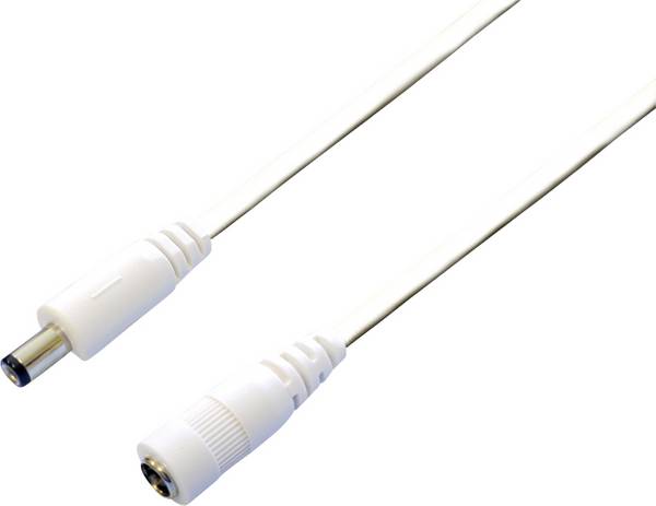 BKL Electronic 072096 nízkonapěťový prodlužovací kabel nízkonapěťová zástrčka - nízkonapěťová zásuvka 5.5 mm 2.1 mm 2.1 mm 3.00 m 1 ks