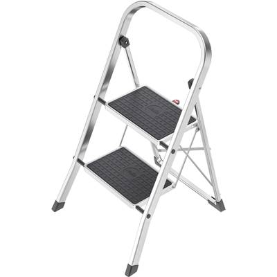 Hailo K70 4392-801 hliník sklápěcí schůdky skládací max.prac. výška: 2.25 m stříbrná, černá 3.3 kg
