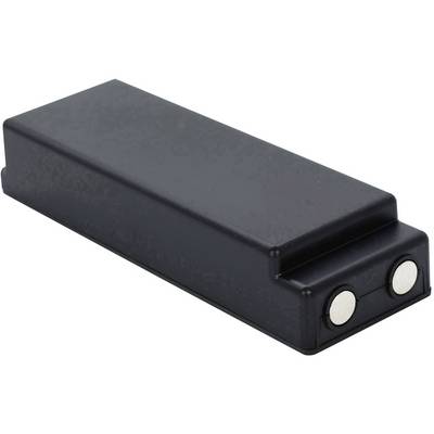 Černé, obdélníkové elektronické zařízení se dvěma kulatými magnetickými kontakty na jedné straně.