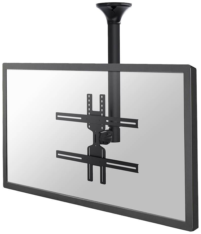 Televizor je upevněn na stropním držáku, který obsahuje šroubovou tyč pro uchycení zařízení.
