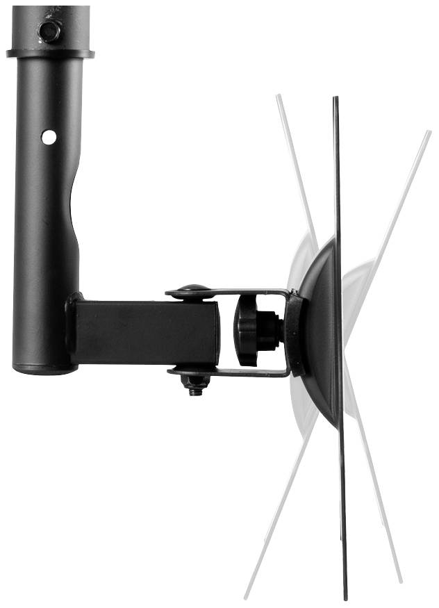 Nástěnný držák s otočným ramenem a nastavitelným uchycením, vhodný pro TV nebo monitor.