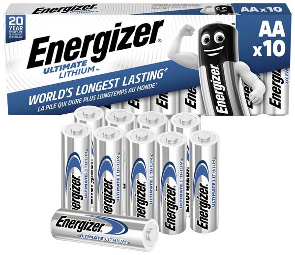 Energizer Ultimate FR6 tužková baterie AA lithiová, 3000 mAh, 1.5 V, 10 ks