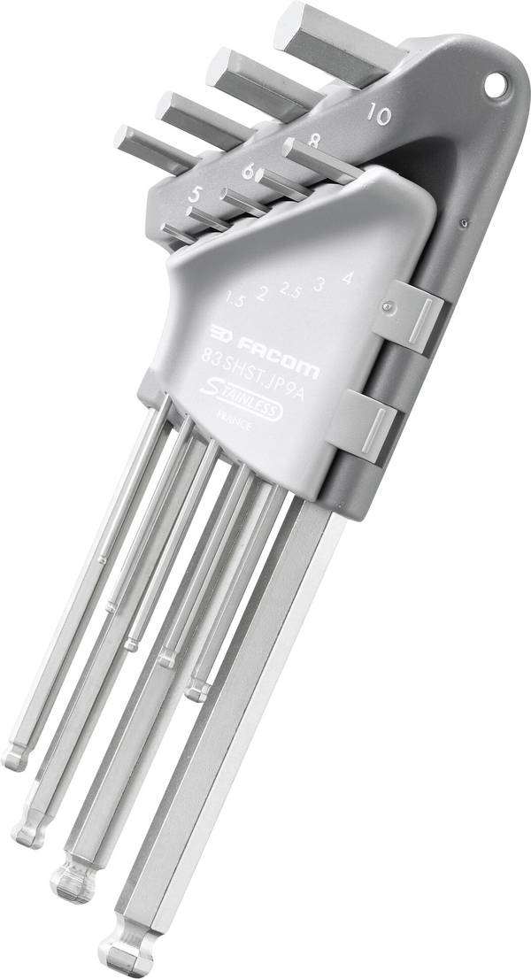 Facom 83SHST.JP9A inbus sada klíčů 1.5 mm, 2 mm, 2.5 mm, 3 mm, 4 mm, 5 mm, 6 mm, 8 mm, 10 mm   9dílná