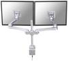 Neomounts FPMA-D930D držák na stůl pro monitor 2 Displej: (s) 25,4 cm (10") - 76,2 cm (30") stříbrná nastavitelná výška, naklápěcí, nakláněcí, otočný, odnímatelný