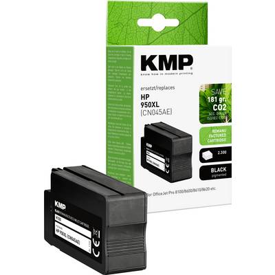 Černá inkoustová kazeta KMP, náhrada za HP 950XL (CN045AE), kompatibilní s OfficeJet Pro 8100/8600/8610/8620. Na obrázku jsou dvě kazety.