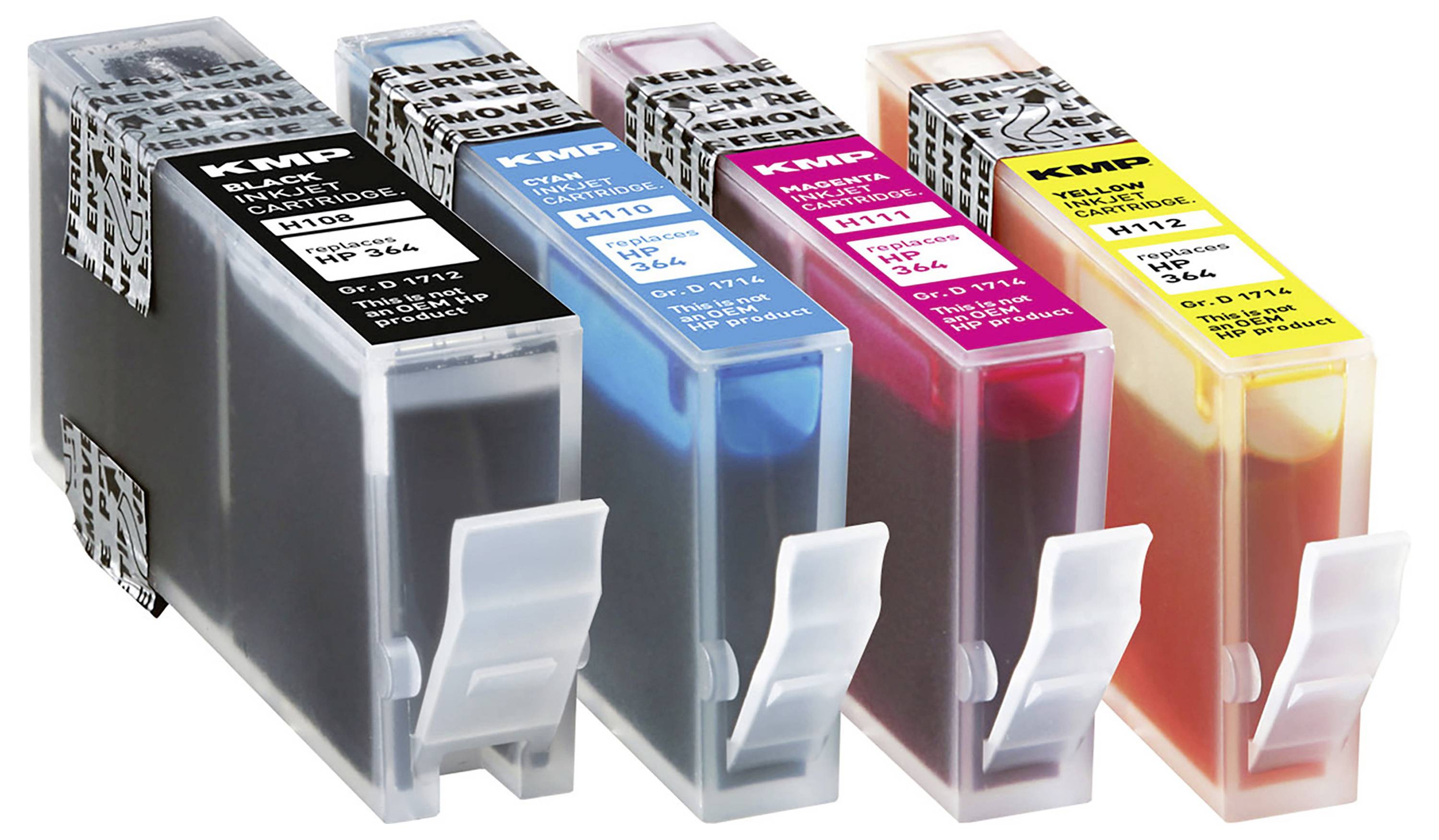 KMP Ink kombinované balení kompatibilní náhradní HP 364, N9J73AE, CB316EE, CB318EE, CB319EE, CB320EE černá, azurová, pur-2