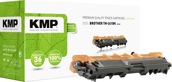 KMP náplň do tiskárny náhradní Brother TN-241BK, TN241BK kompatibilní černá 2500 Seiten B-T48