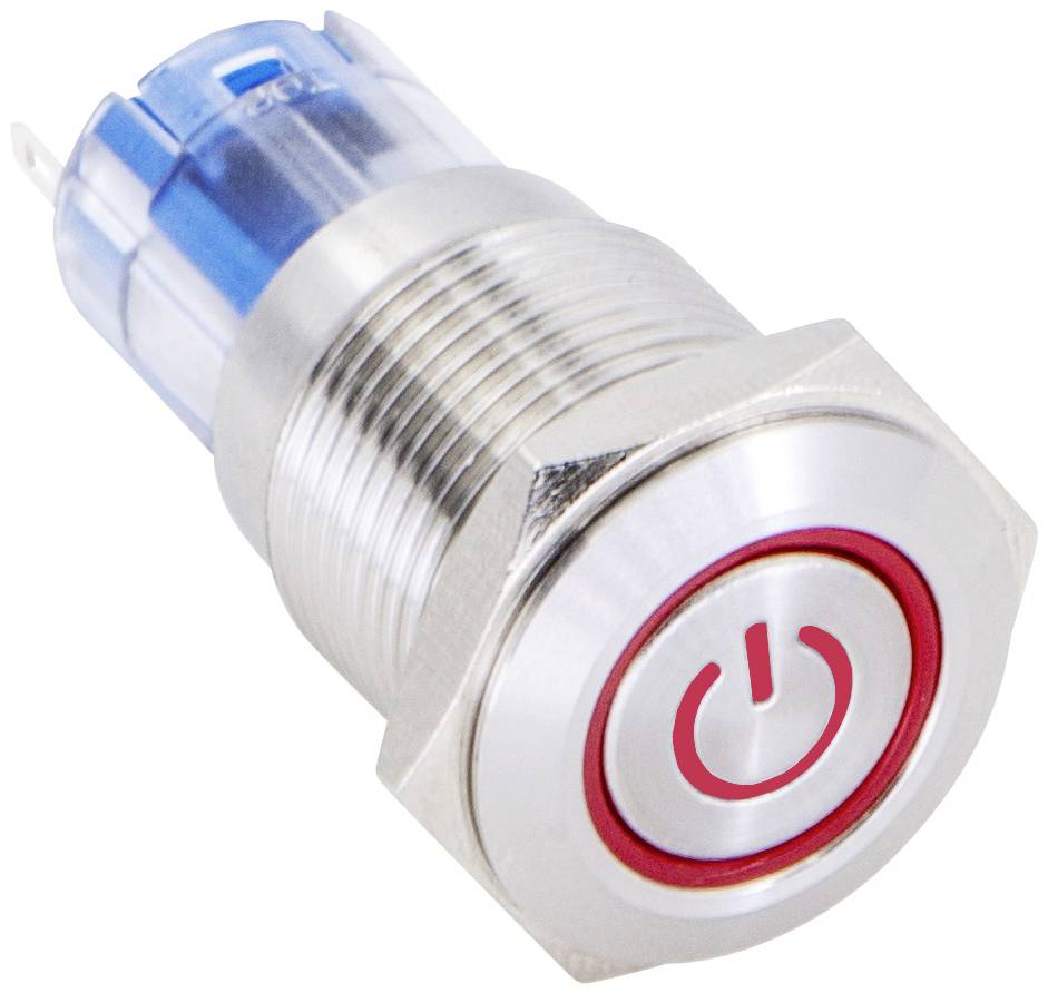 TRU COMPONENTS LAS2GQF-11ET/R/12V/S/P, 1303020 tlačítko, 16 mm, 48 V/DC, 2 A, 1 ks