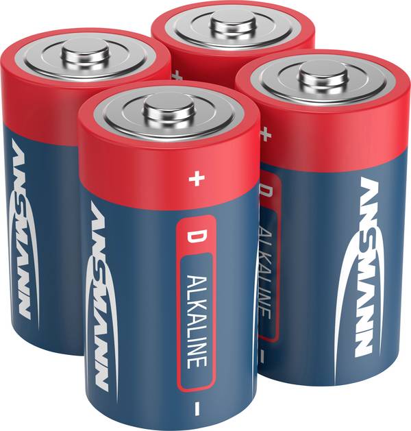 Ansmann LR20 Red-Line baterie velké mono D alkalicko-manganová 16000 mAh 1.5 V 4 ks