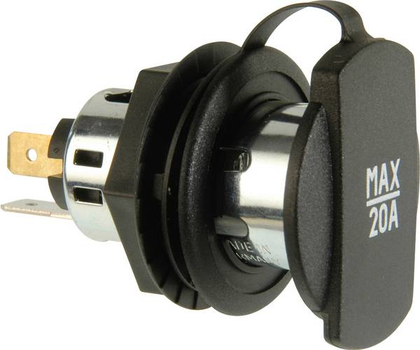 ProCar Napájecí zásuvka s upínací vložkou Proudová zatížitelnost (max.)=20 A Vhodný pro Zástrčka do zapalovače Zásuvka Power 12 V, 24 V