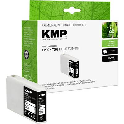 Inkoustová kazeta KMP, náhrada za Epson T7021, černá, pro tiskárny Epson Workforce Pro WP-4015DN/WP-4020/WP-4025DW.