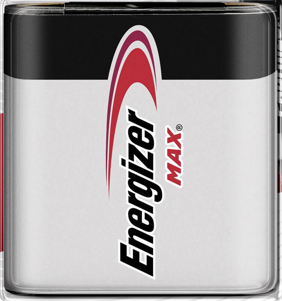 Baterie s nápisem 'Energizer MAX' v černé a červené barvě.