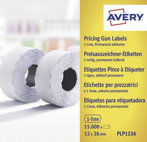 Avery-Zweckform cenovky PLP1226 trvalé Šířka etikety: 26 mm Výška štítku: 12 mm bílá 15000 ks