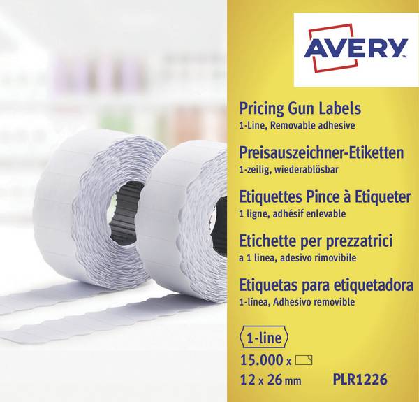 Avery-Zweckform cenovky PLR1226 přemístitelné Šířka etikety: 26 mm Výška štítku: 12 mm bílá 15000 ks